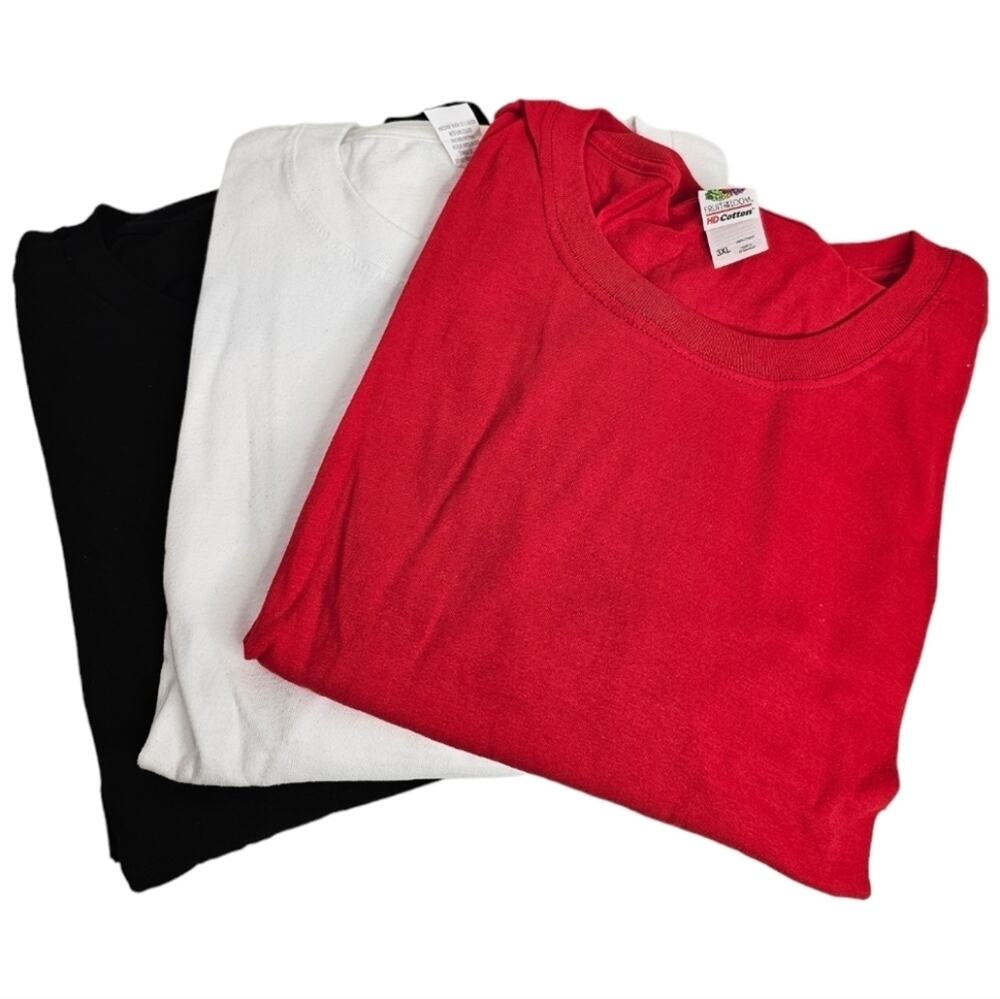 Mens 3 Pack Short Sleeve Plain Tee Shirts 3XL NEW With Out Tags Different Brands